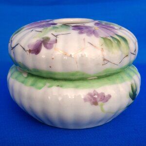 Vintage Nippon Hand-Painted Porcelain Hair Receiver